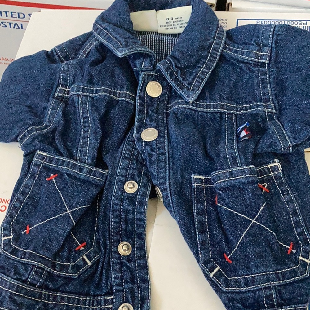 FINAL MARKDOWN Faded glory baby 0-3 month trucker style jacket